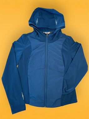 Tuff Athletics Navy Zip-Up Hoodie Soft Stretch sz M